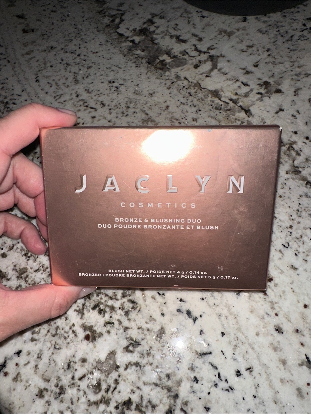 Jaclyn Cosmetics Rose Gold Bronze & Blush Duo Palette